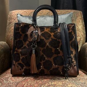 SOLD Coach Rogue (Re) Loved Upcrafted Wildebeast Leather Handbag 30